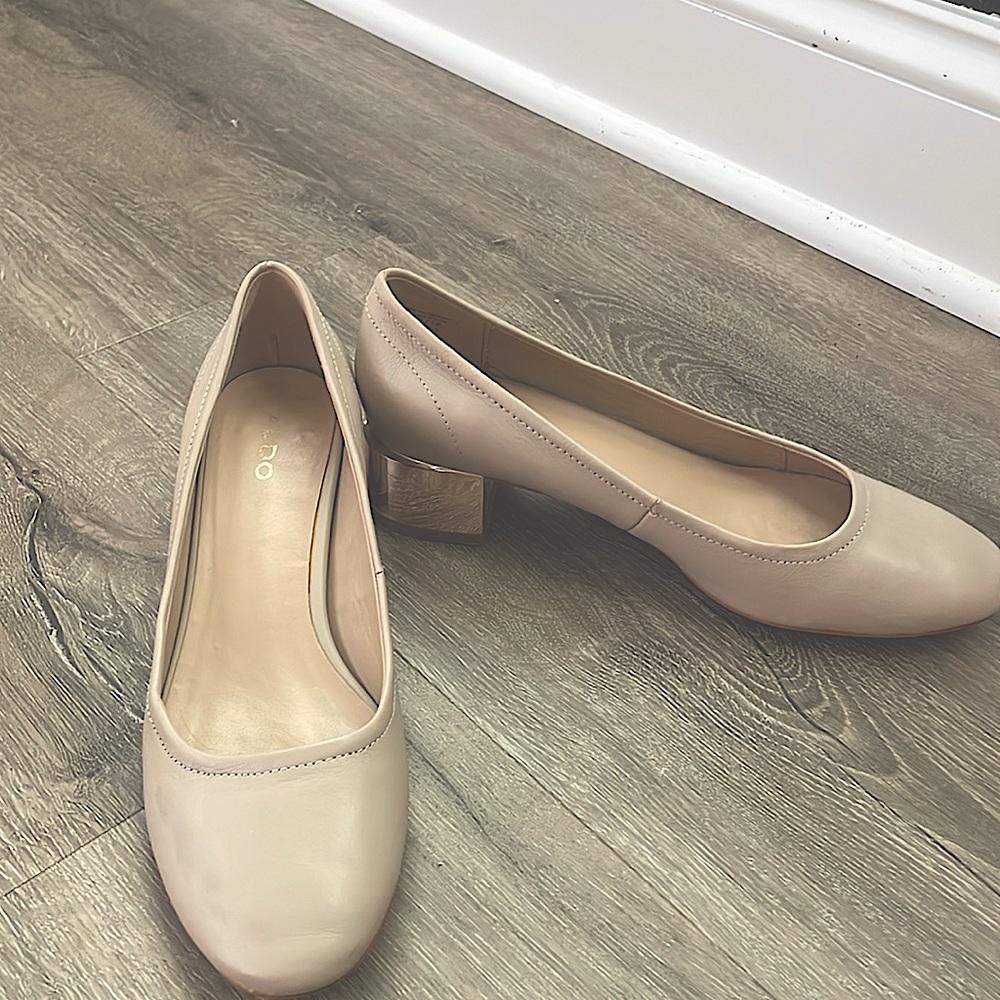 Aldo Nude and Rose Gold shoe